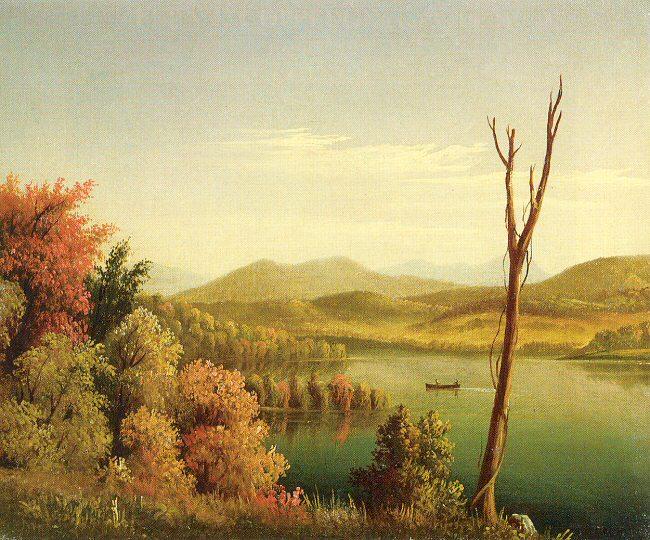 Prentice, Levi Wells Andirondack Lake Spain oil painting art